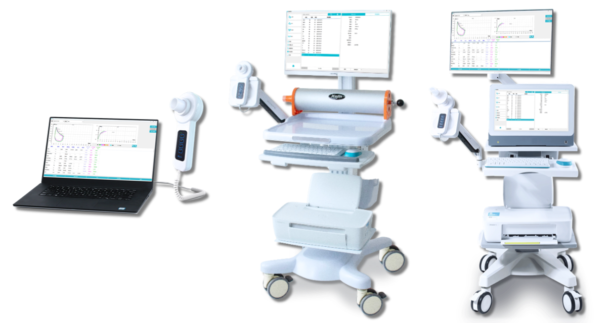 不同應用場景下肺功能檢測示意圖